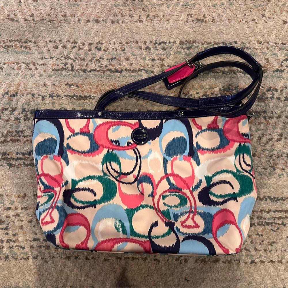 Coach Colorful Patterned Shoulder Bag
